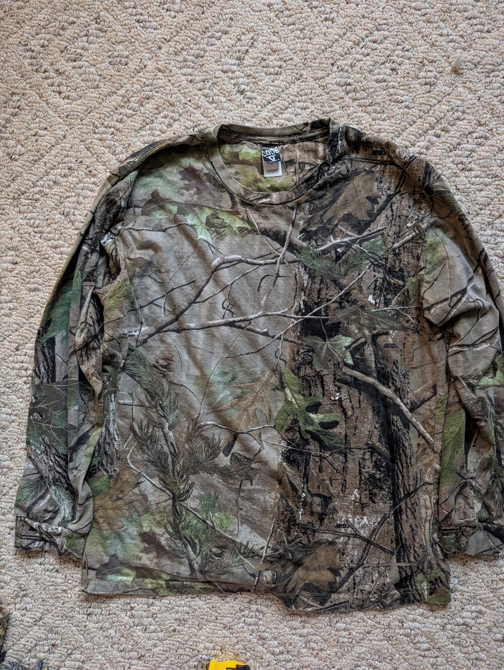 Vintage Y2K 2000s Code V 5 Long Sleeve Camo Cotton Shirt Camouflage Retro Vtg